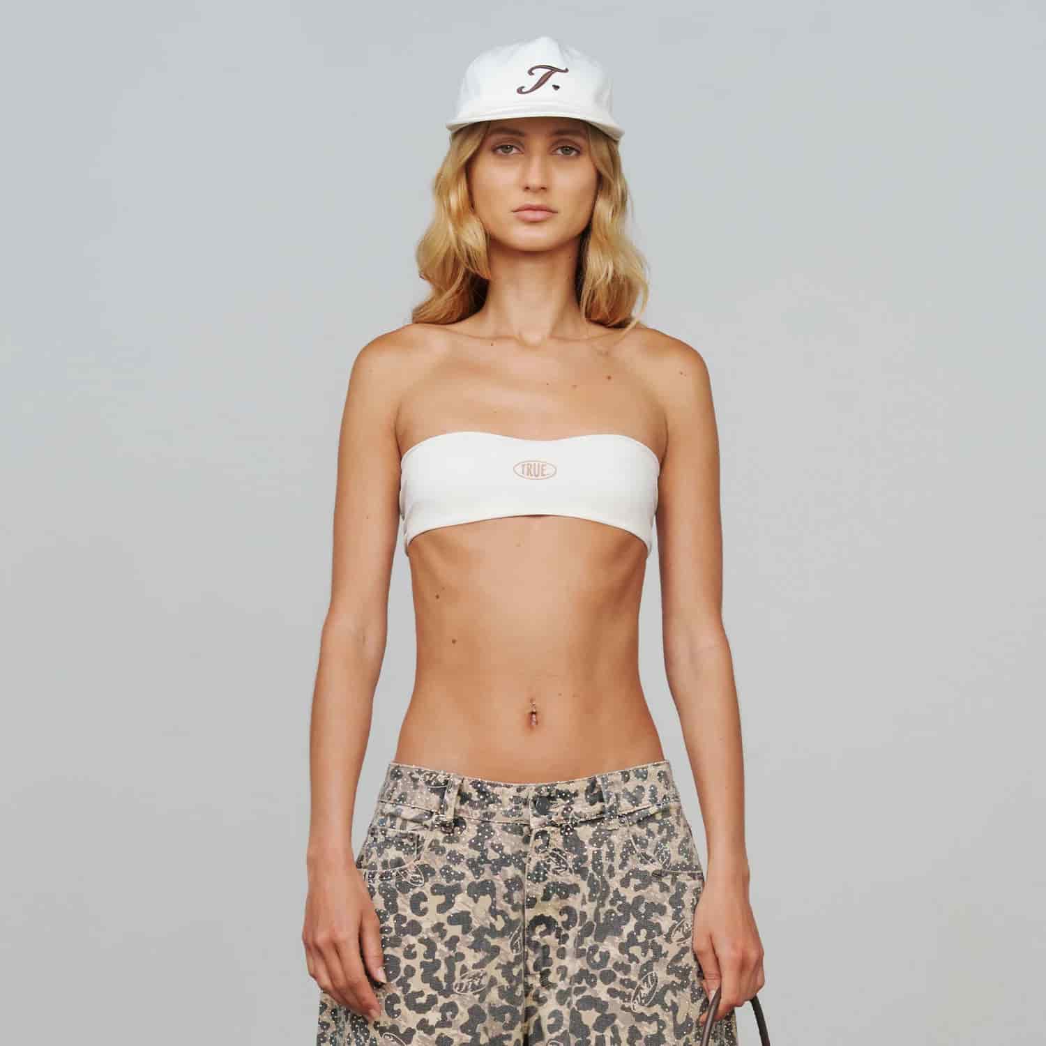 Don't Fake It Bandeau Top - Cream - miniatura 7