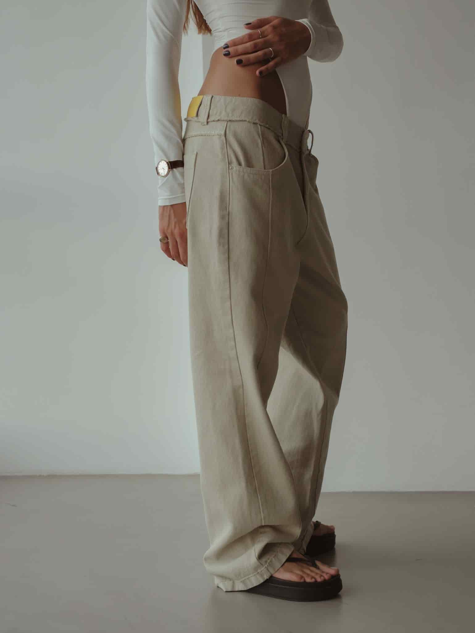 SPLIT LEG STRAIGHT JEAN - ASH - miniatura 5