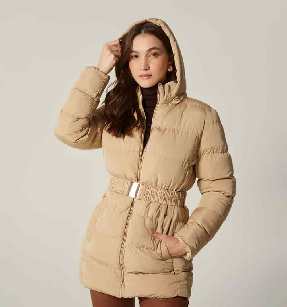 Chaqueta acolchada con cinturon - miniatura 5