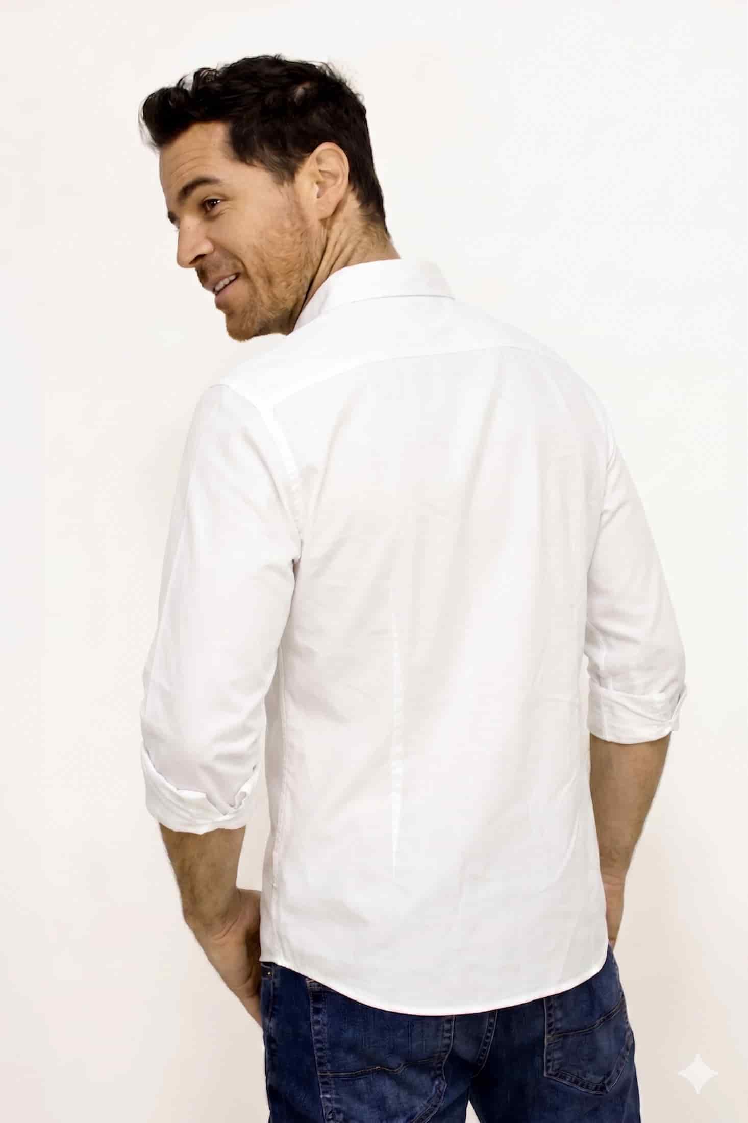 Camisa Blanca Para Hombre - miniatura 3