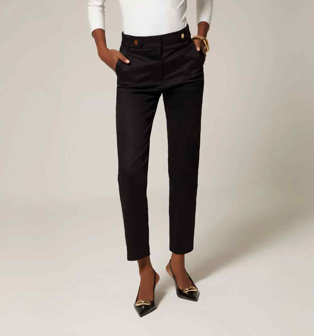 Pantalon tiro alto detalle en pretina - miniatura 2