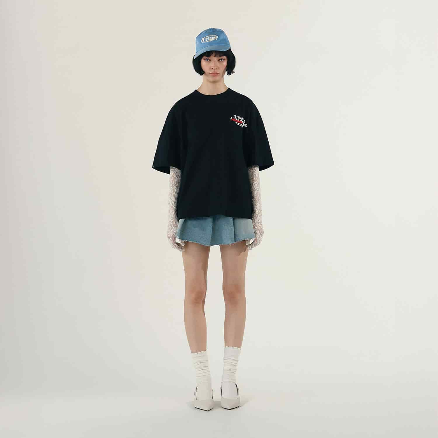 Dream True Boxy T-Shirt - Black - miniatura 3