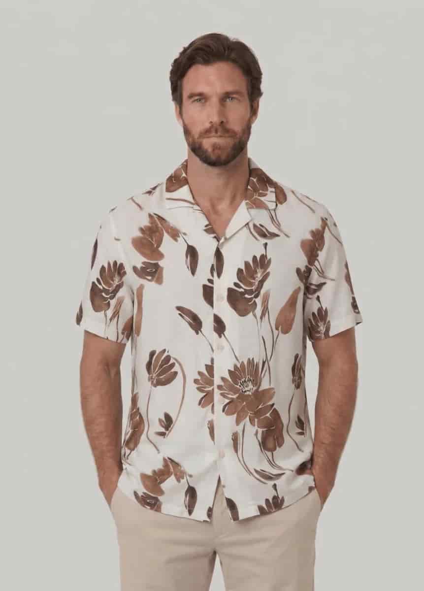 Camisa estampada manga corta para hombre Jon Sonen 027225067 - miniatura 2