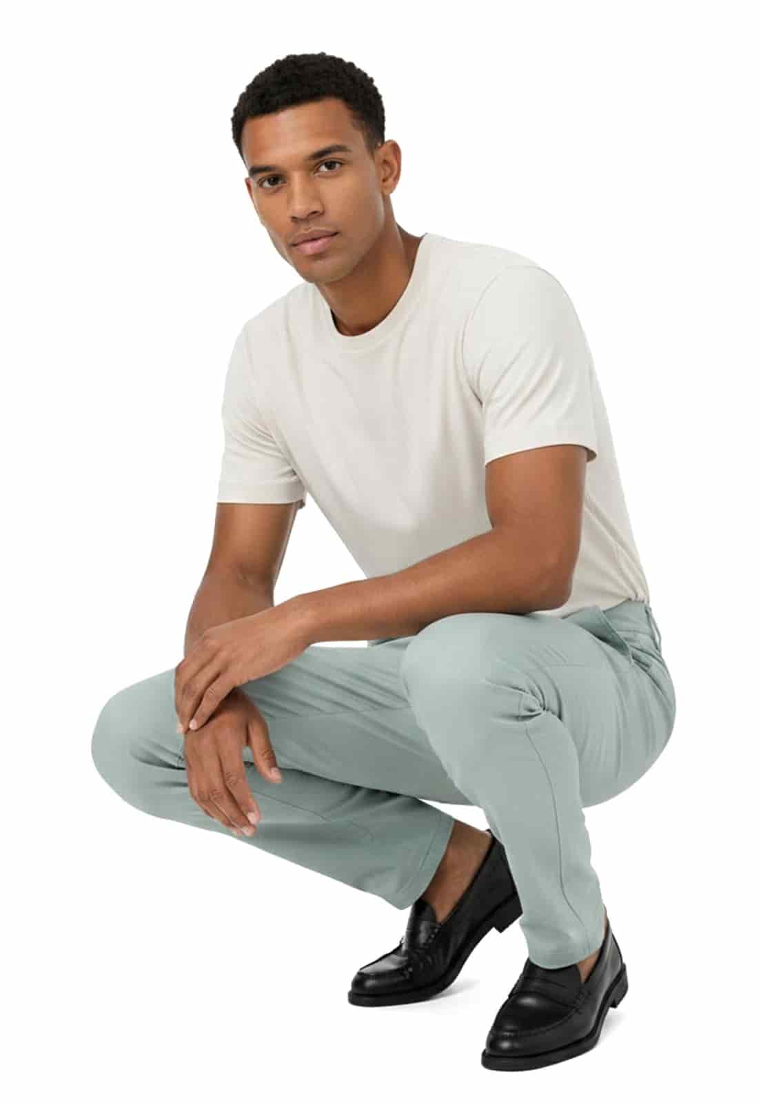 Pantalon dril menta con spandex - miniatura 4