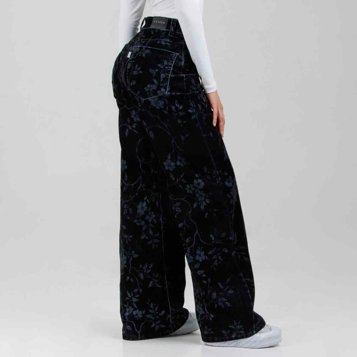 Pantalón Wide Leg Ax-3106 Negro Licrado - miniatura 3