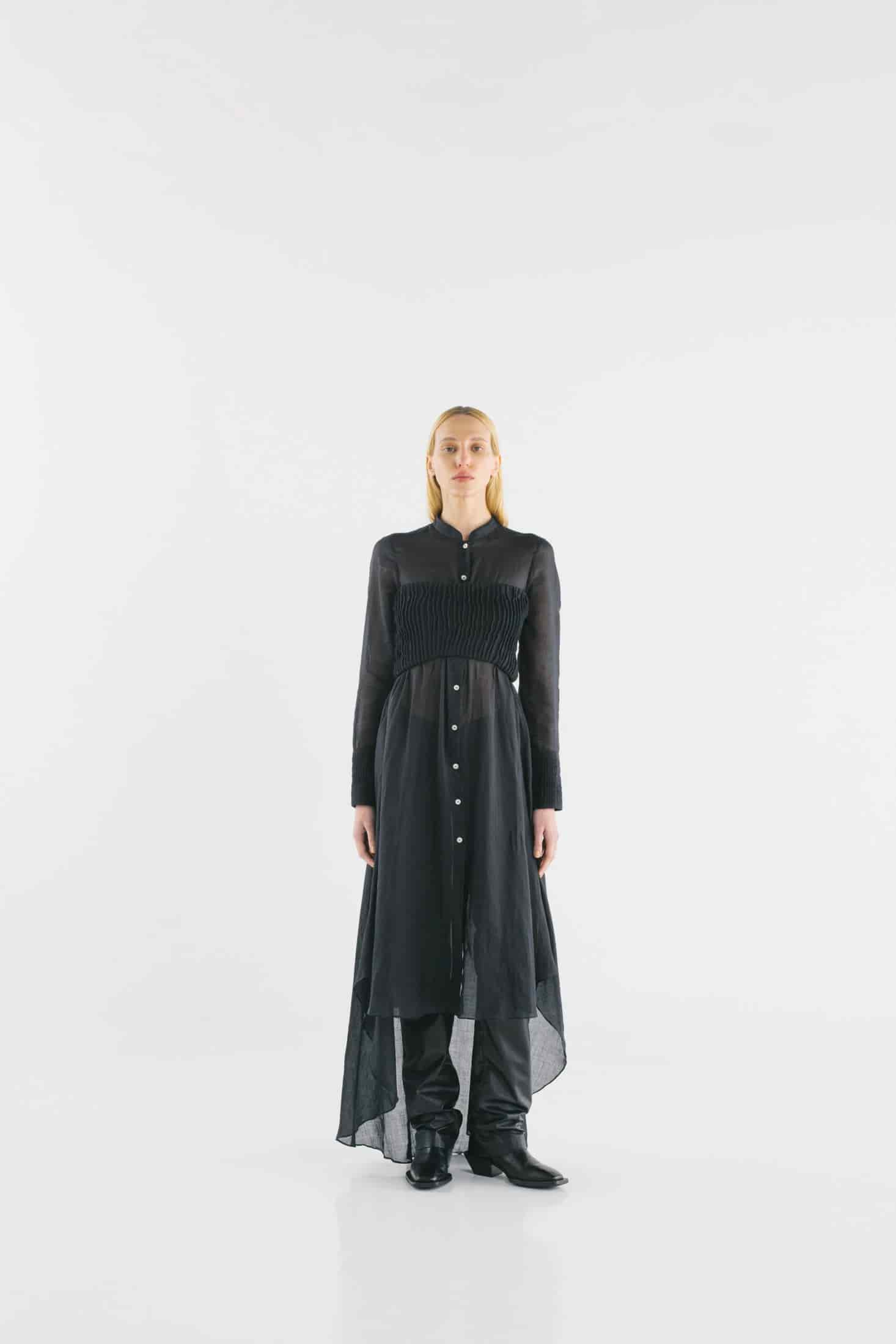 FURROWS SHIRT DRESS TOP - miniatura 2