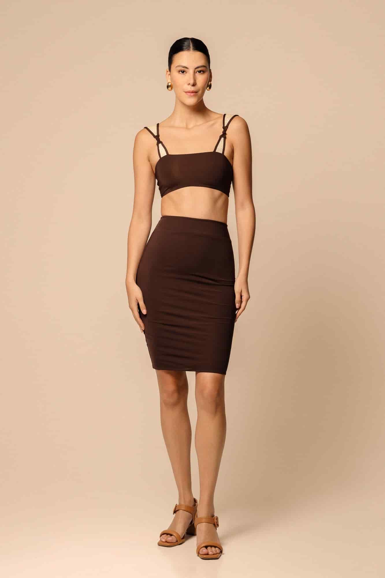 KATIA SKIRT / Café Oscuro - miniatura 2