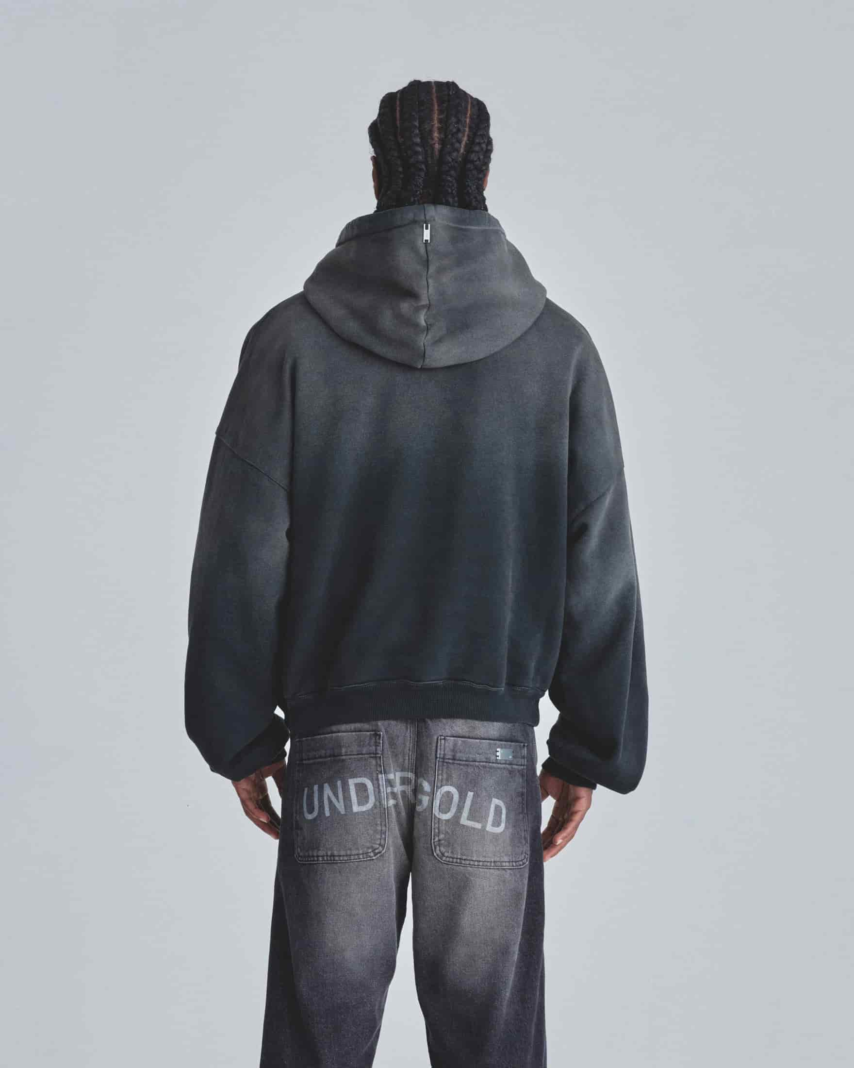 Line Varsity UNDRGLD Boxy Fit Hoodie Faded Black - miniatura 6