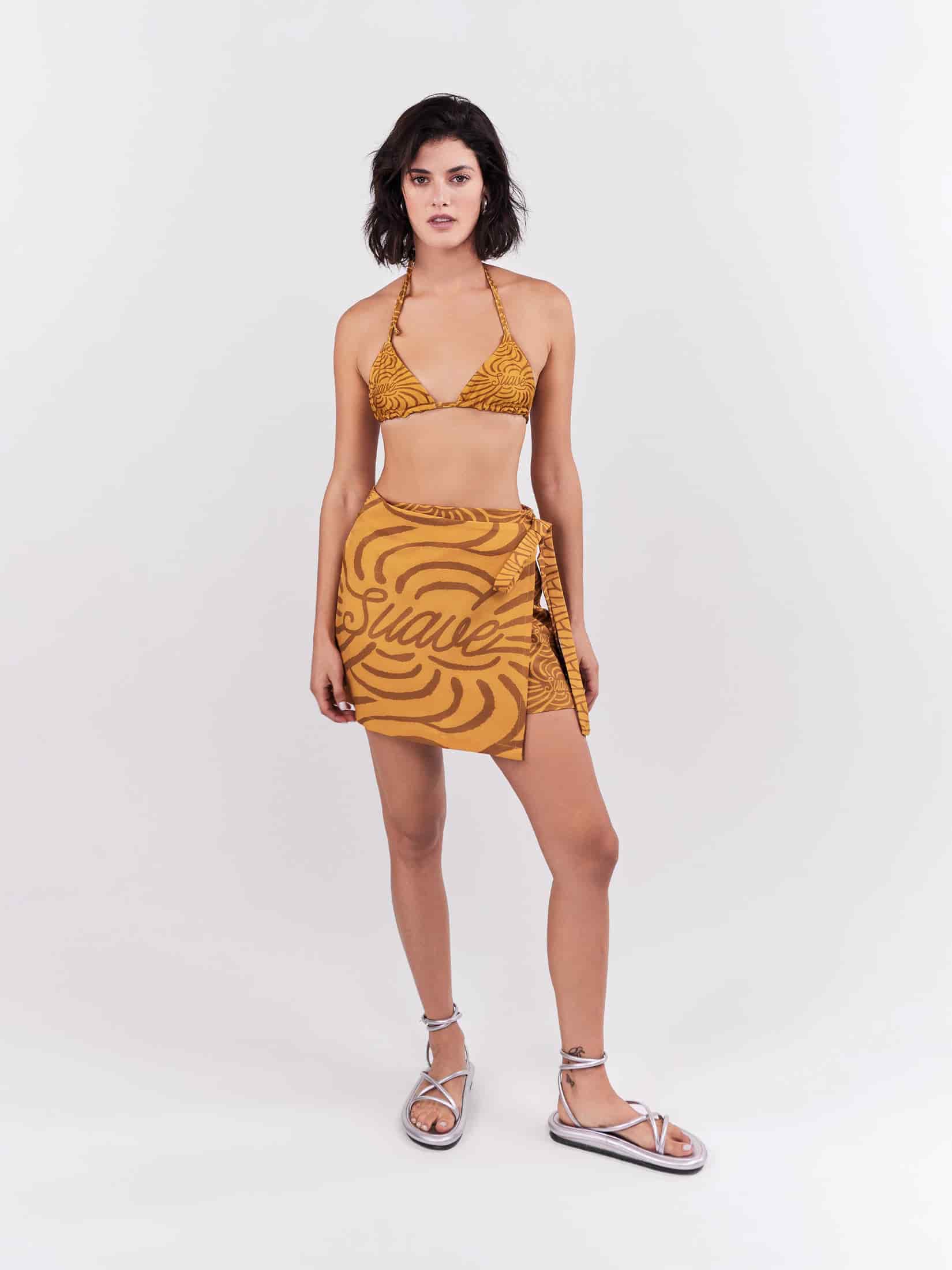 Mini Falda Suave - Ocre - miniatura 3