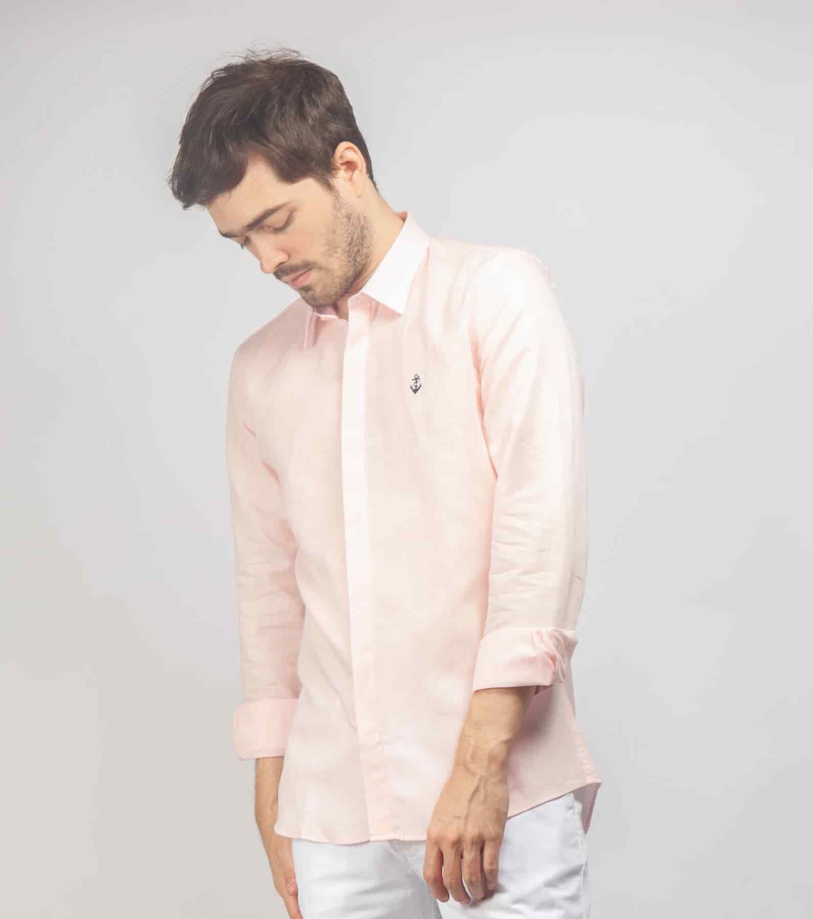 Camisa Lino Rosada - miniatura 2