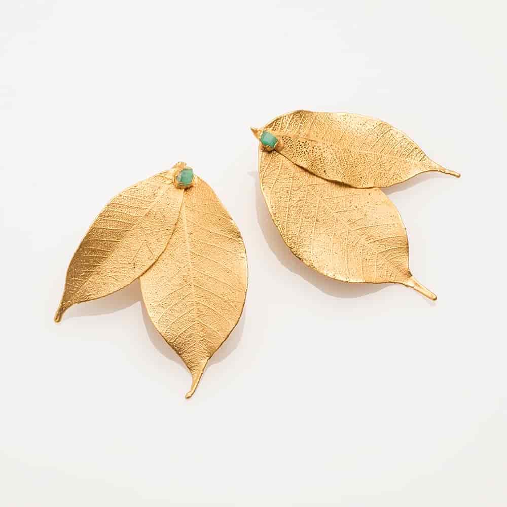 Encenillo Earrings and Rough Emerald - miniatura 1