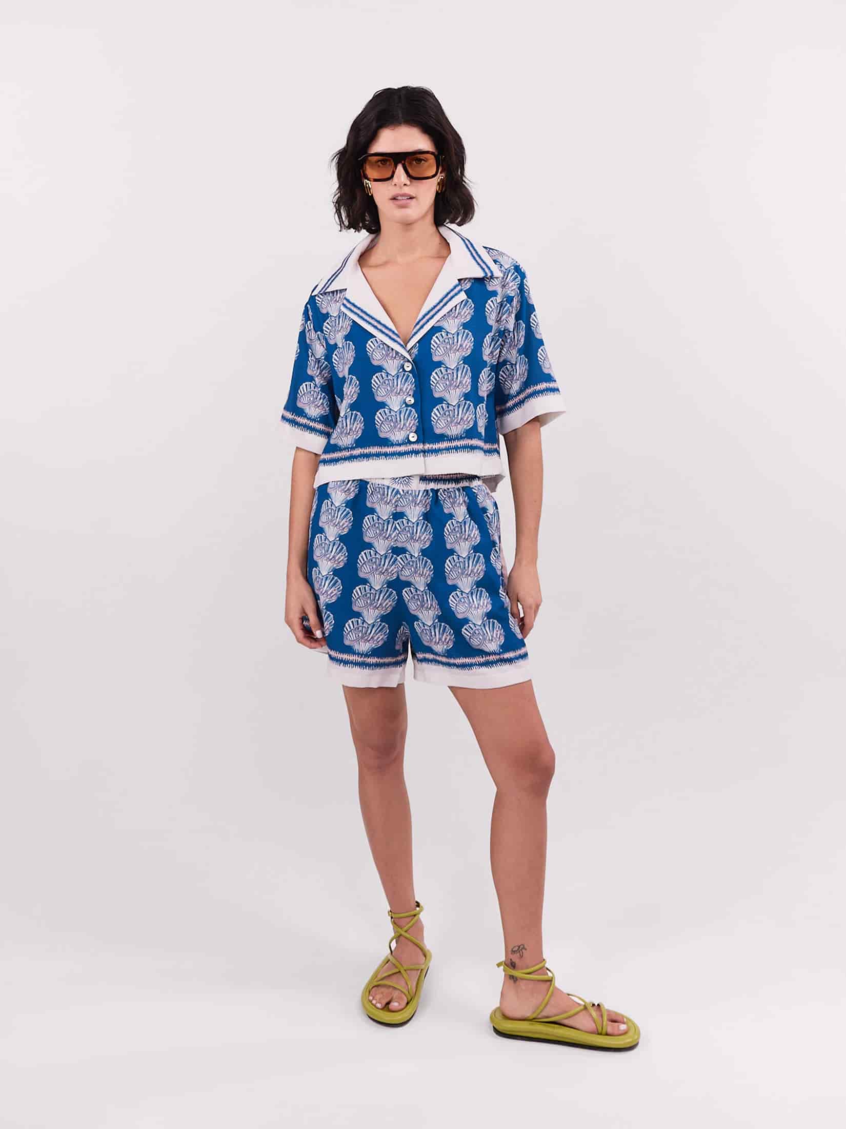 Short Elastico Oasis - Azul - miniatura 3