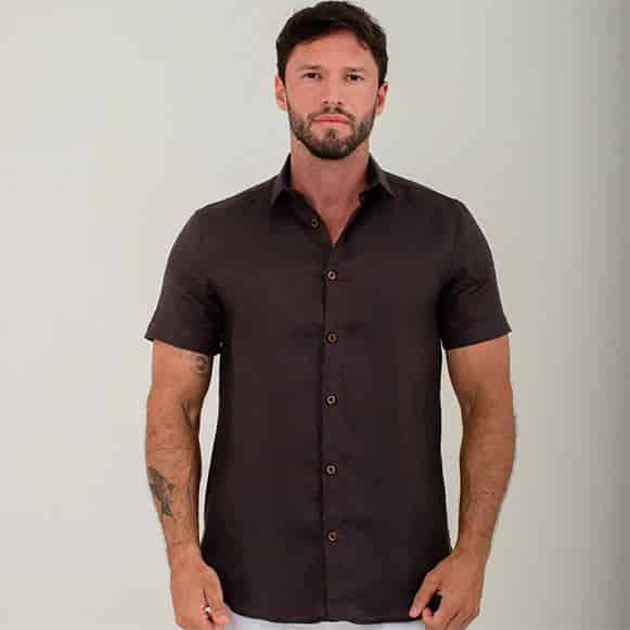 CAMISA MC 100% LINO HOMBRE - miniatura 2
