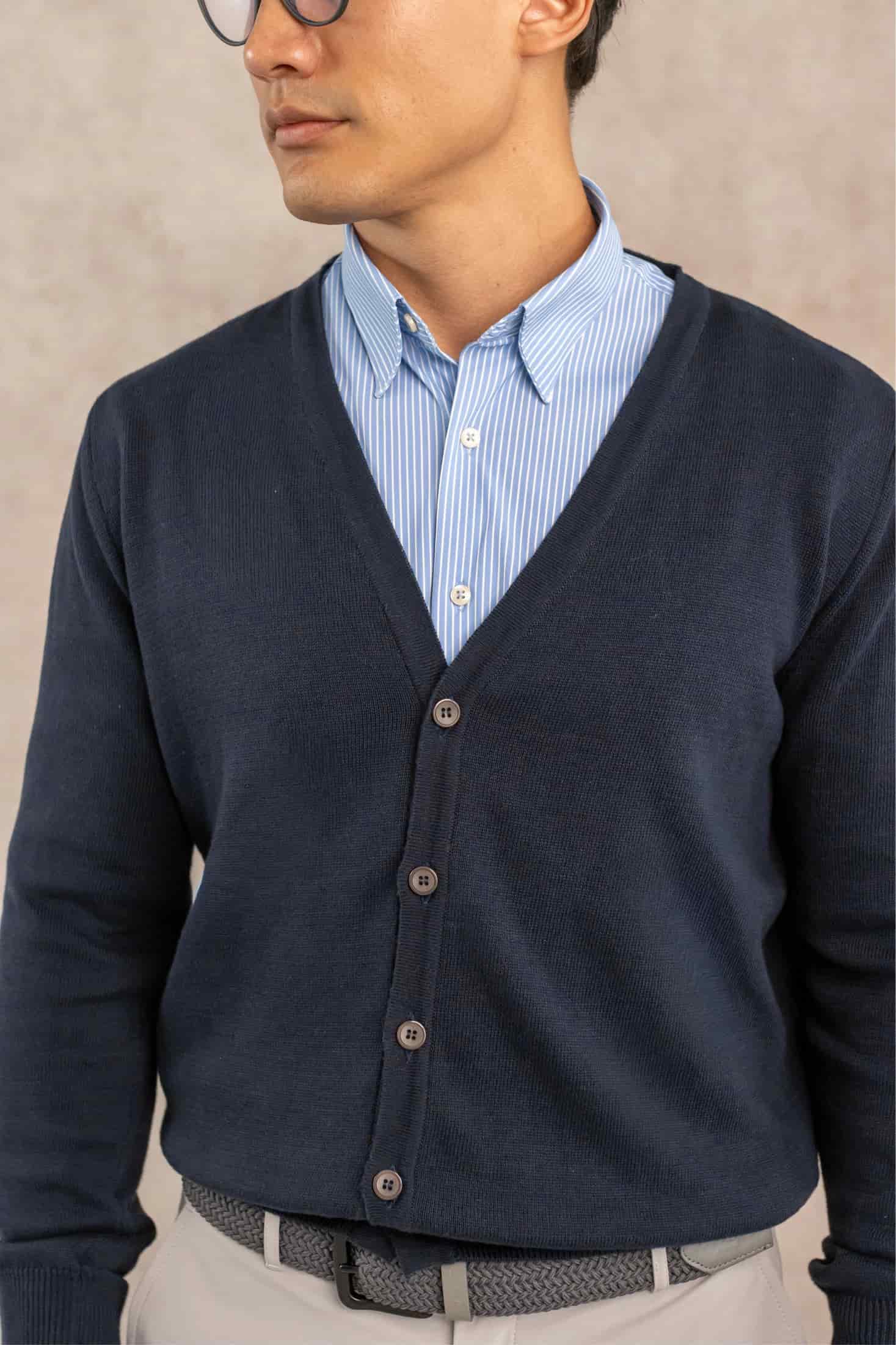 Cardigan Tejido Azul Oscuro - miniatura 10