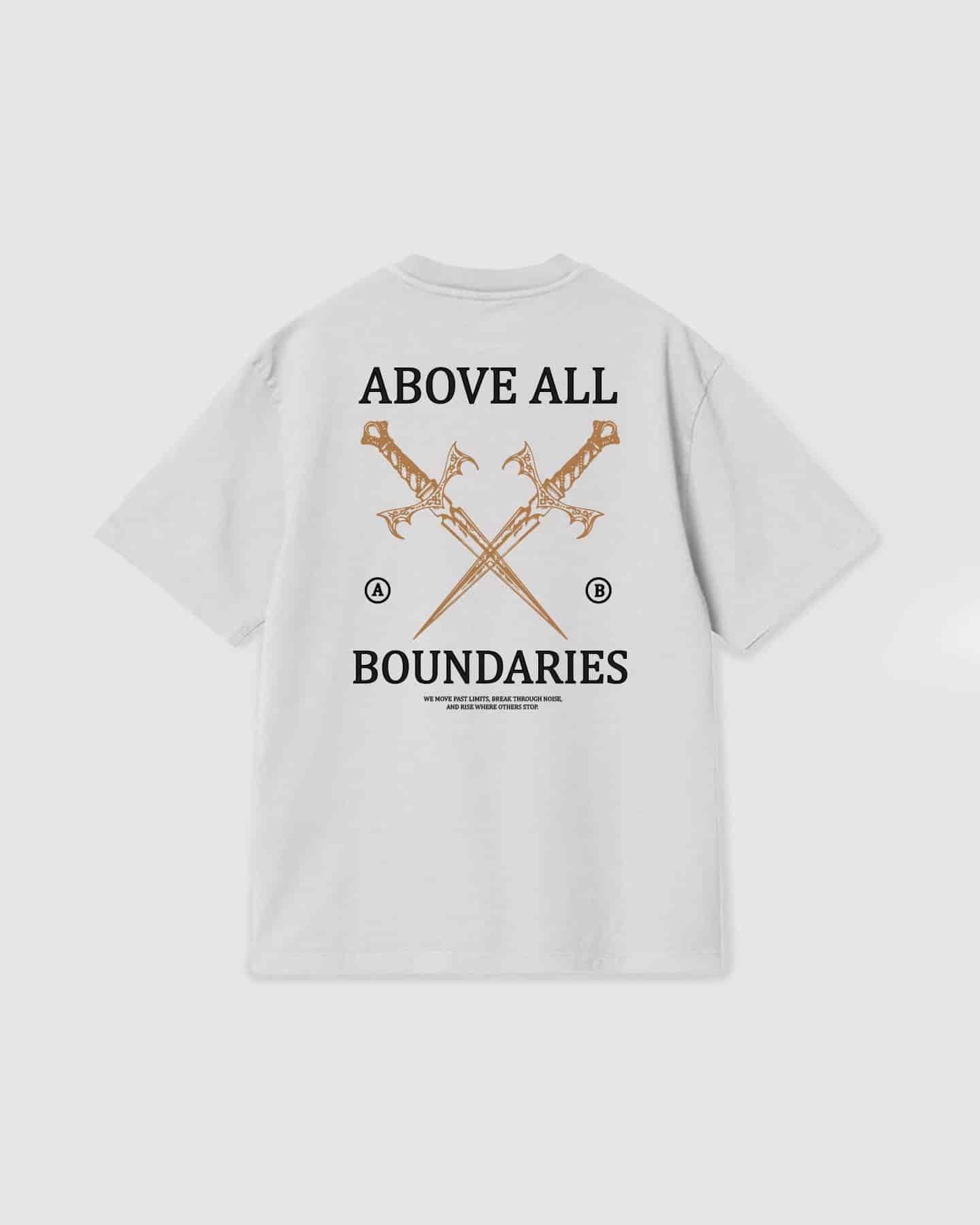 Oversized T Shirt Boundaries White - miniatura 1