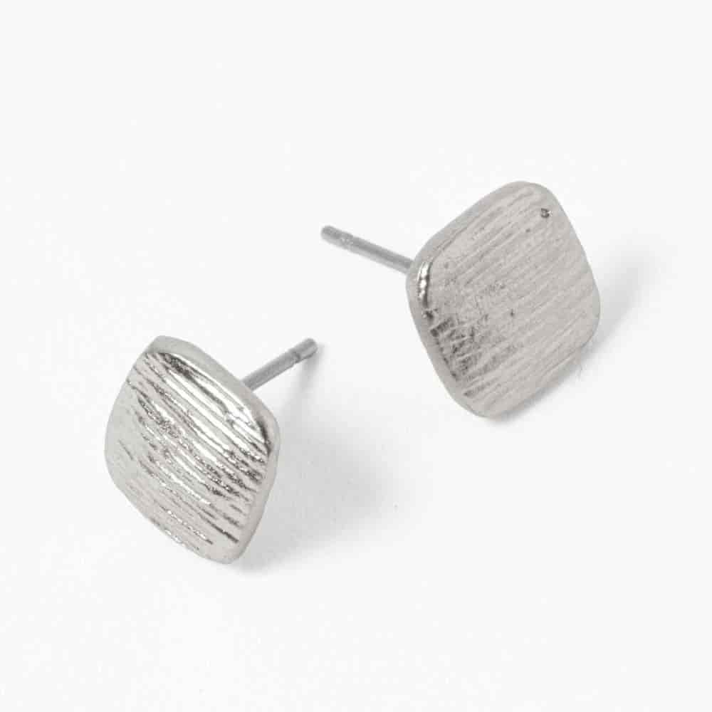 Aretes Topo Destello Firme Plateado - miniatura 3