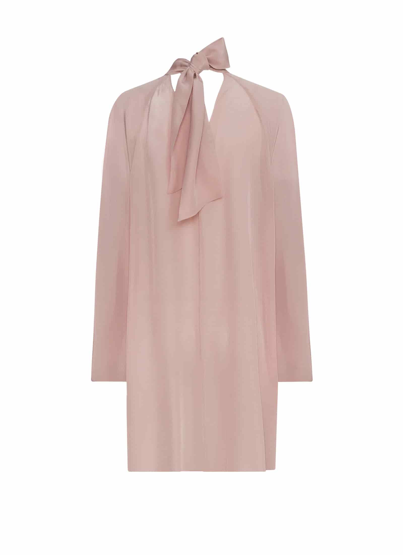 Boho Crepe Chine Mini Dress / Dust Pink - miniatura 2