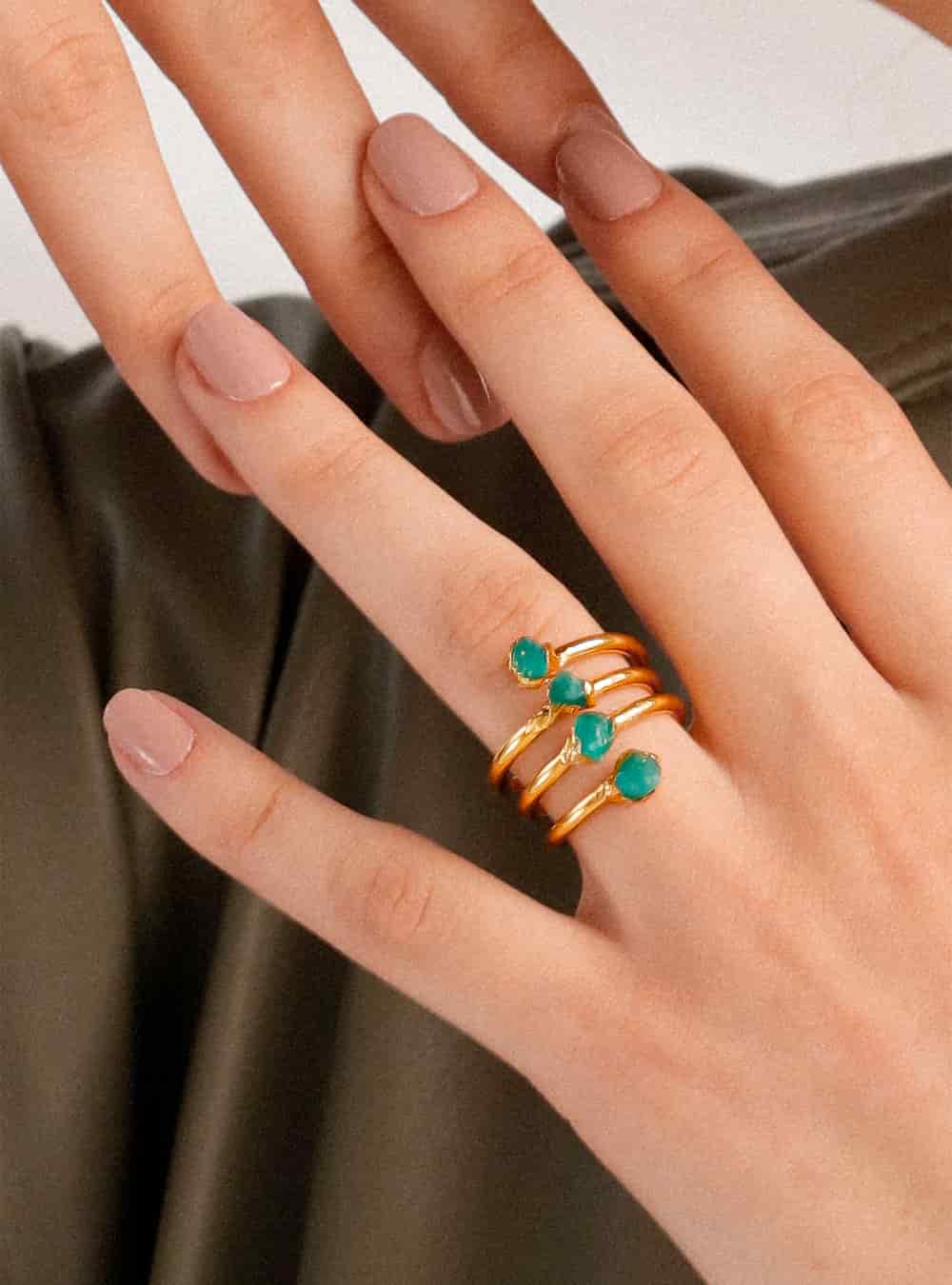 Anillo 4 Esmeraldas - miniatura 3