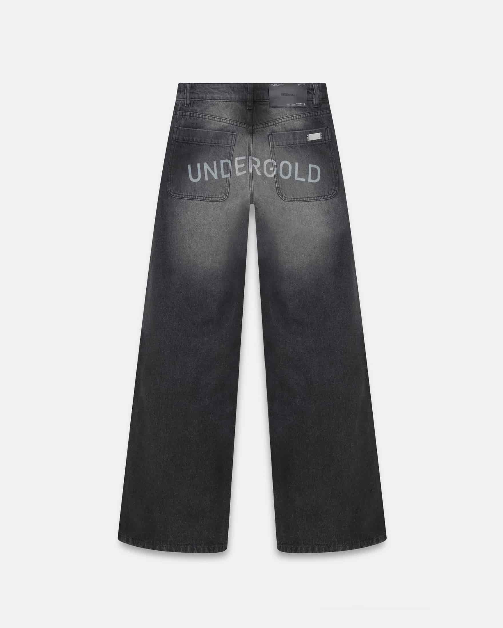 W Line Basic Wide Jeans Washed Black - miniatura 1