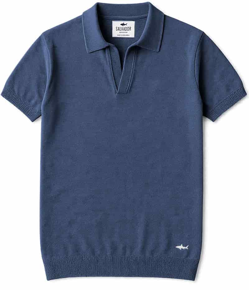 POLO DE PUNTO AZUL PETROLEO - miniatura 1