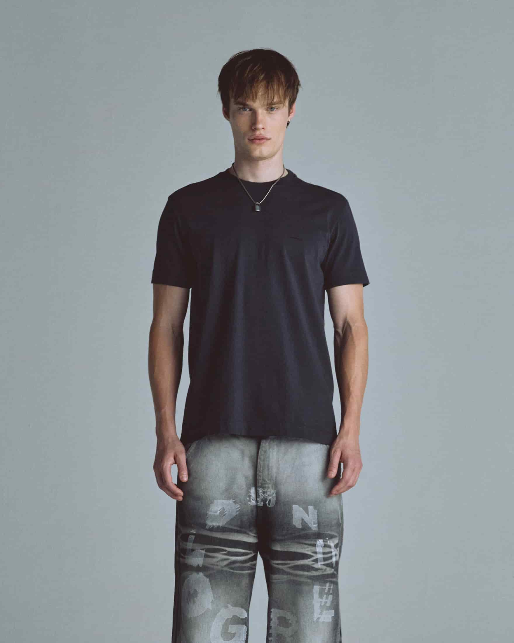 Basics Tiny Logo Regular Fit Tshirt Gray - miniatura 2
