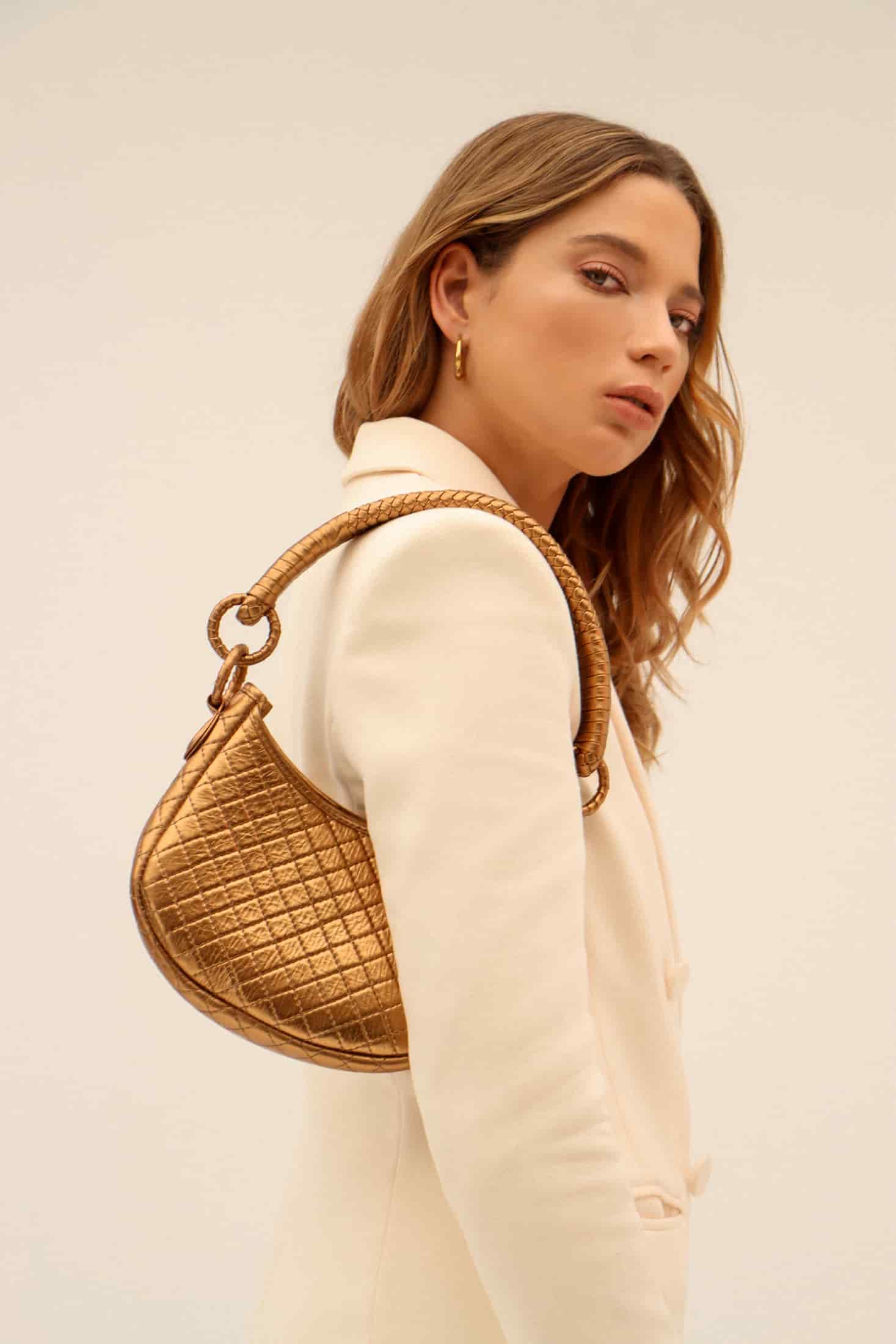 Saddle Mini, Shoulder Bag - Gold - miniatura 1