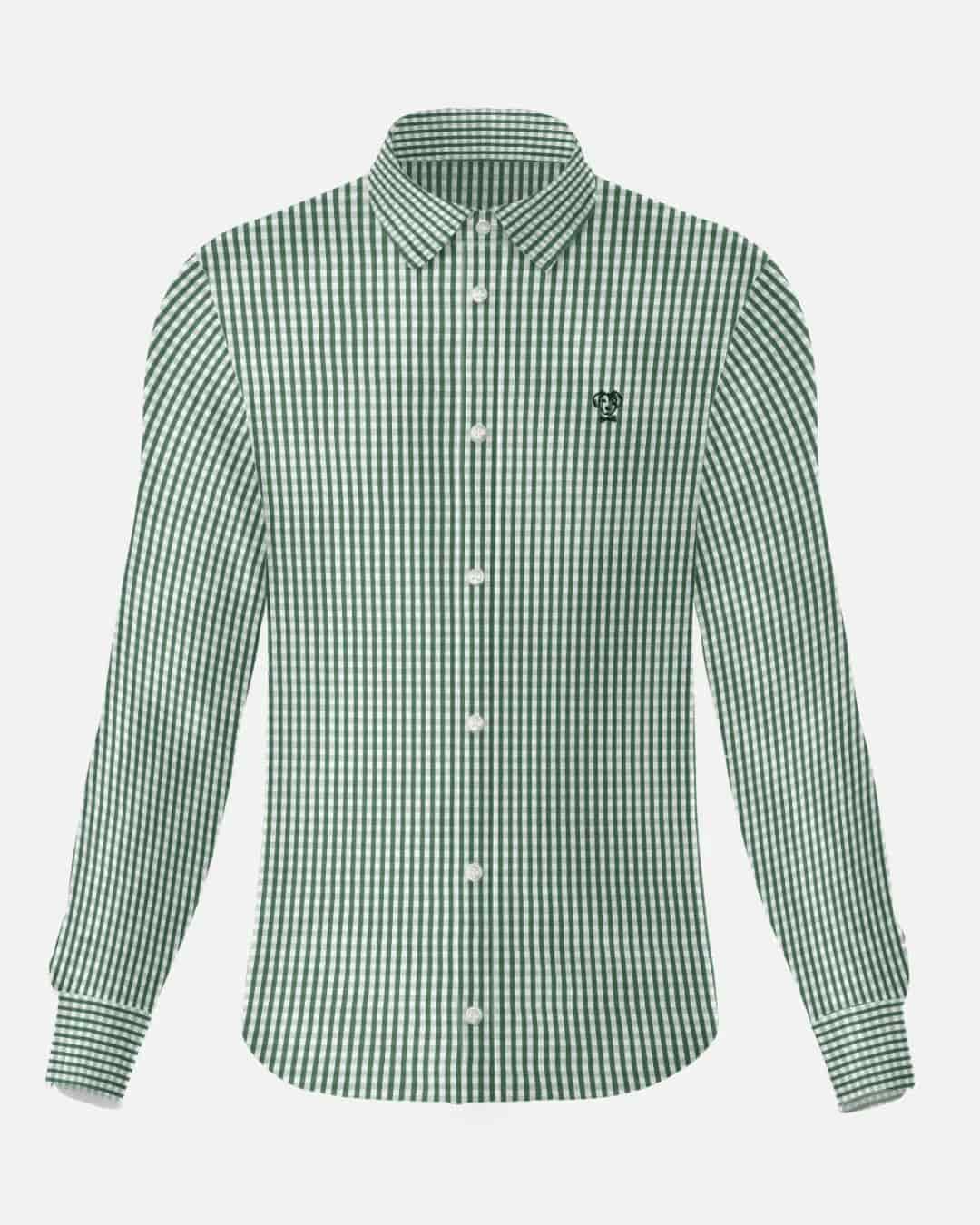 Camisa Antimanchas Popelina Cuadros Verde Oscuro Lugano - miniatura 8