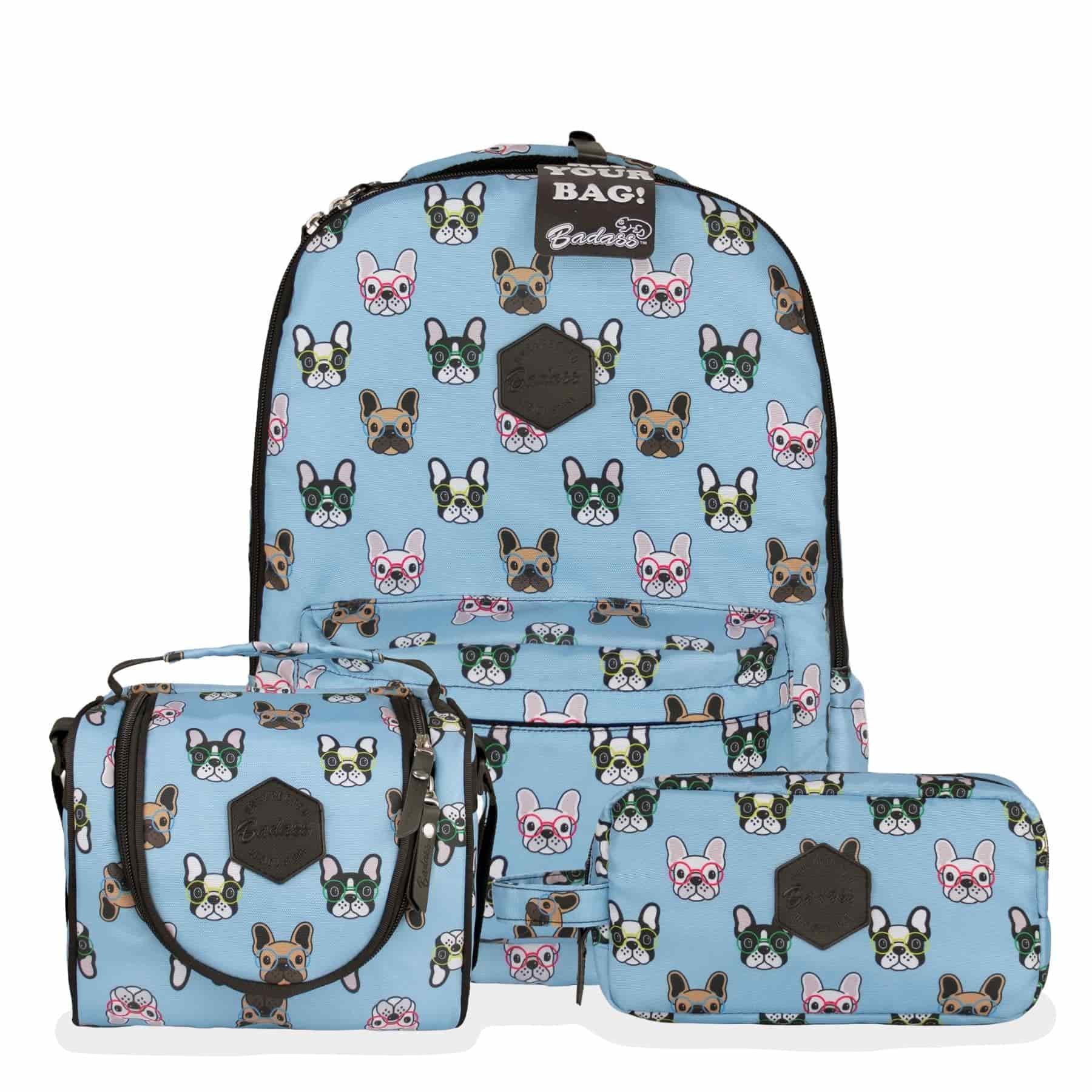 Combo Bulldog Blue - Morral + Lonchera + Cartuchera - miniatura 1