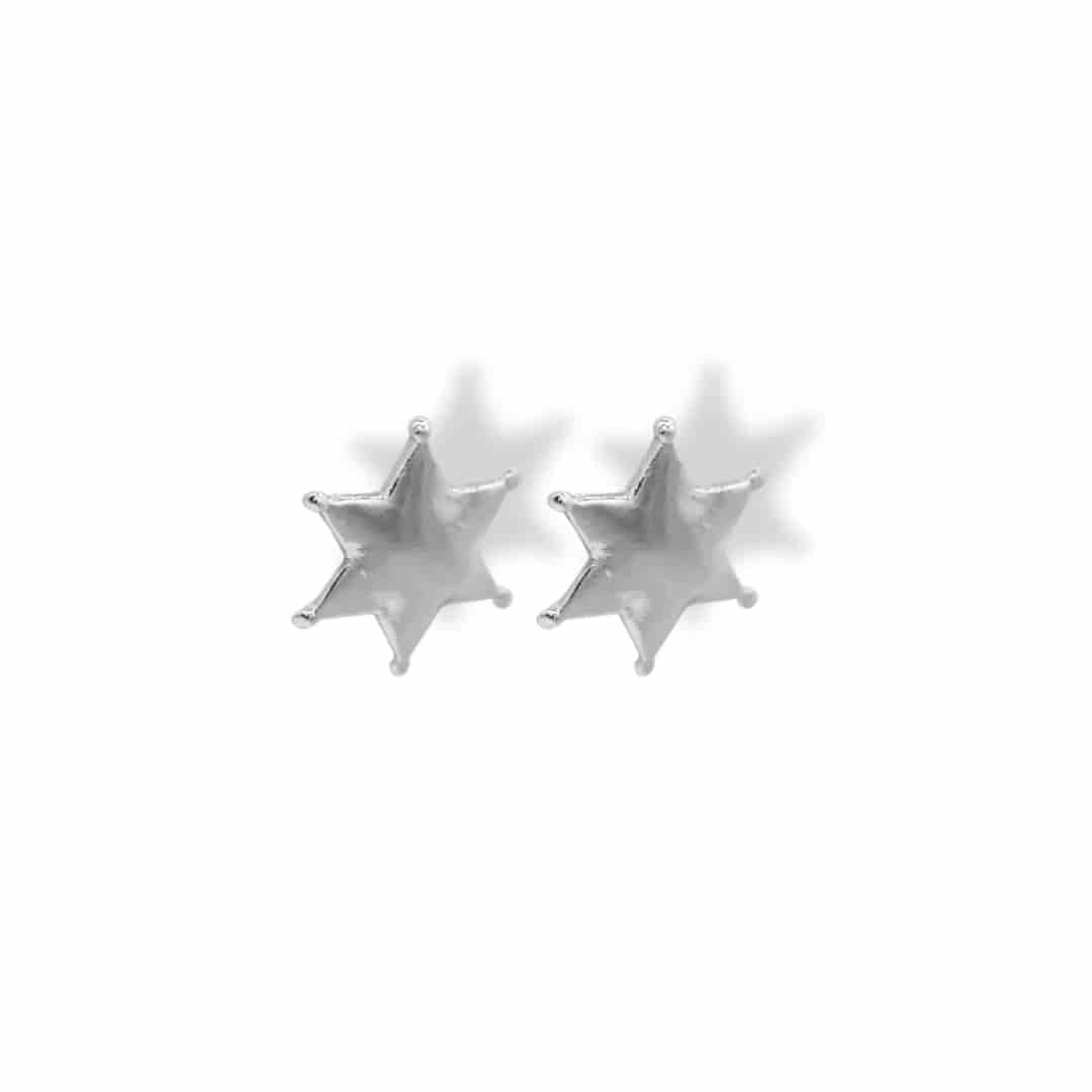 Aretes con estrella de sheriff grandes - miniatura 2