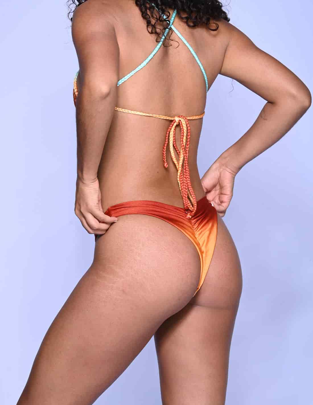 Combo Renacer: Top Chiflarte, Panty Eros & Pareo Loto Turquoise + Orange + Ochre - miniatura 5