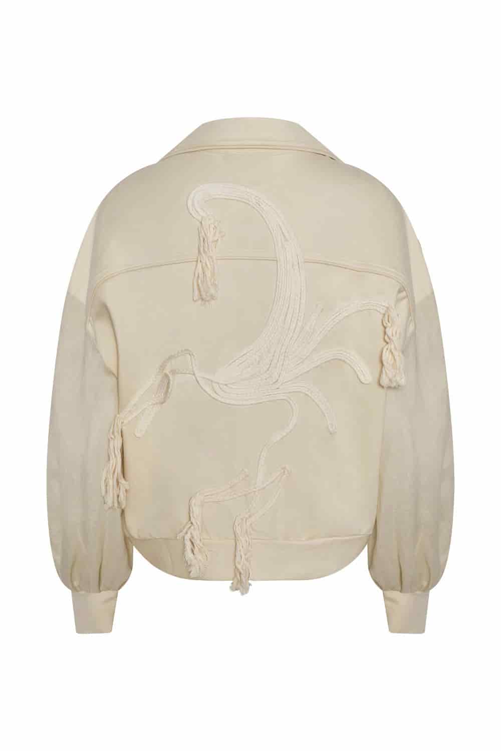 Chaqueta tessa bordado escorpión vainilla - miniatura 2