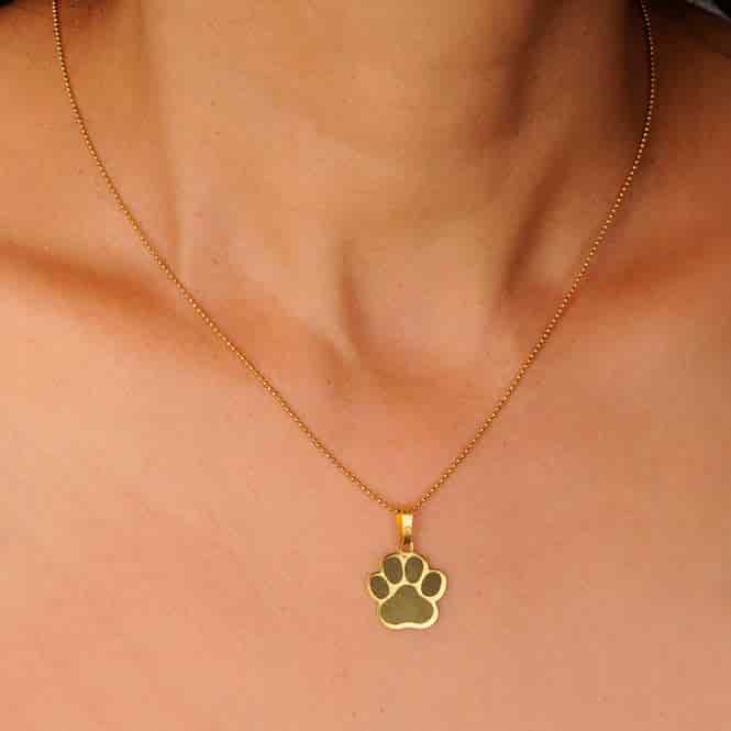 Cadena Y Dije Huella Canina - miniatura 2