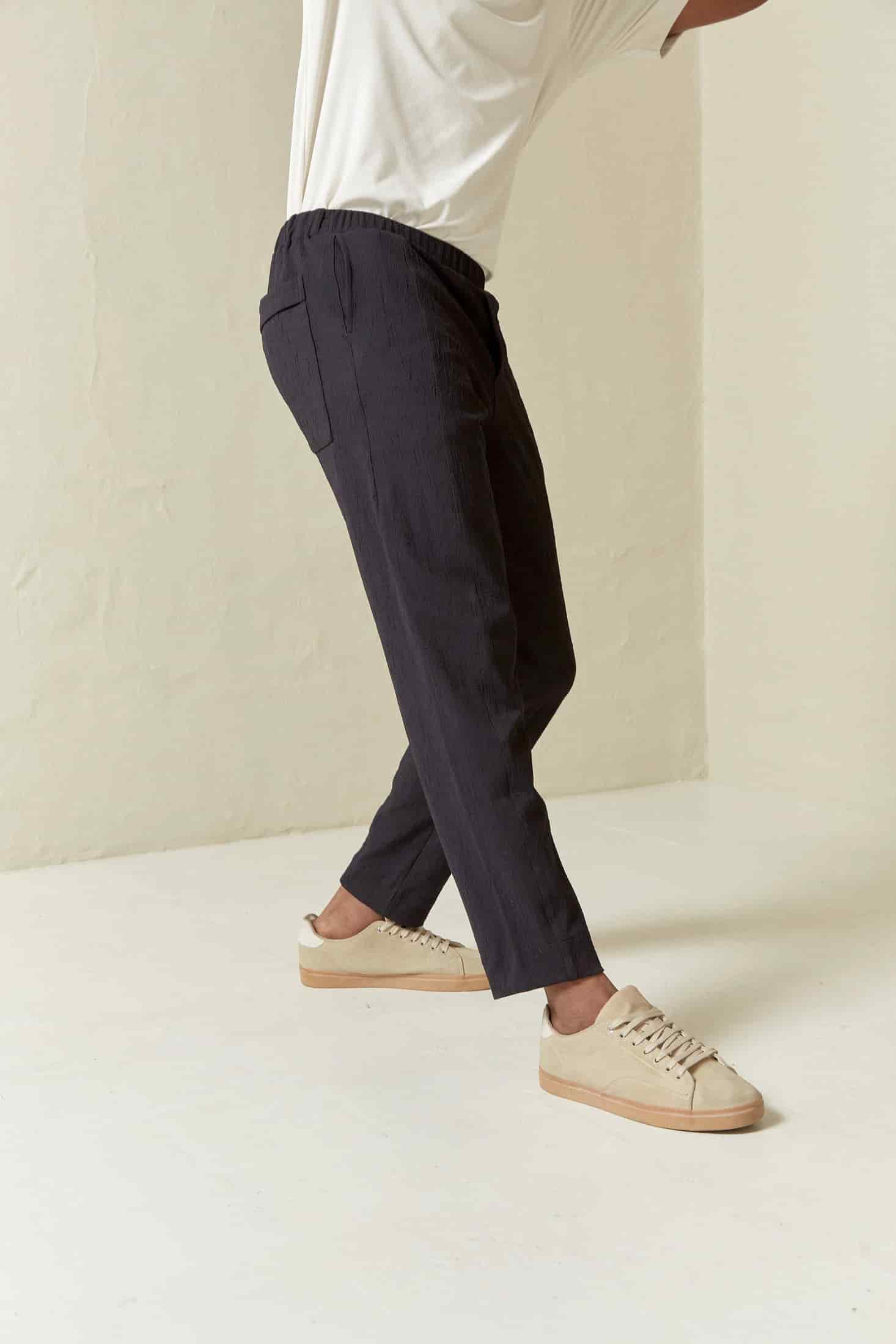 Pantalón Tech Formal Negro Textura SAMURAI - miniatura 3