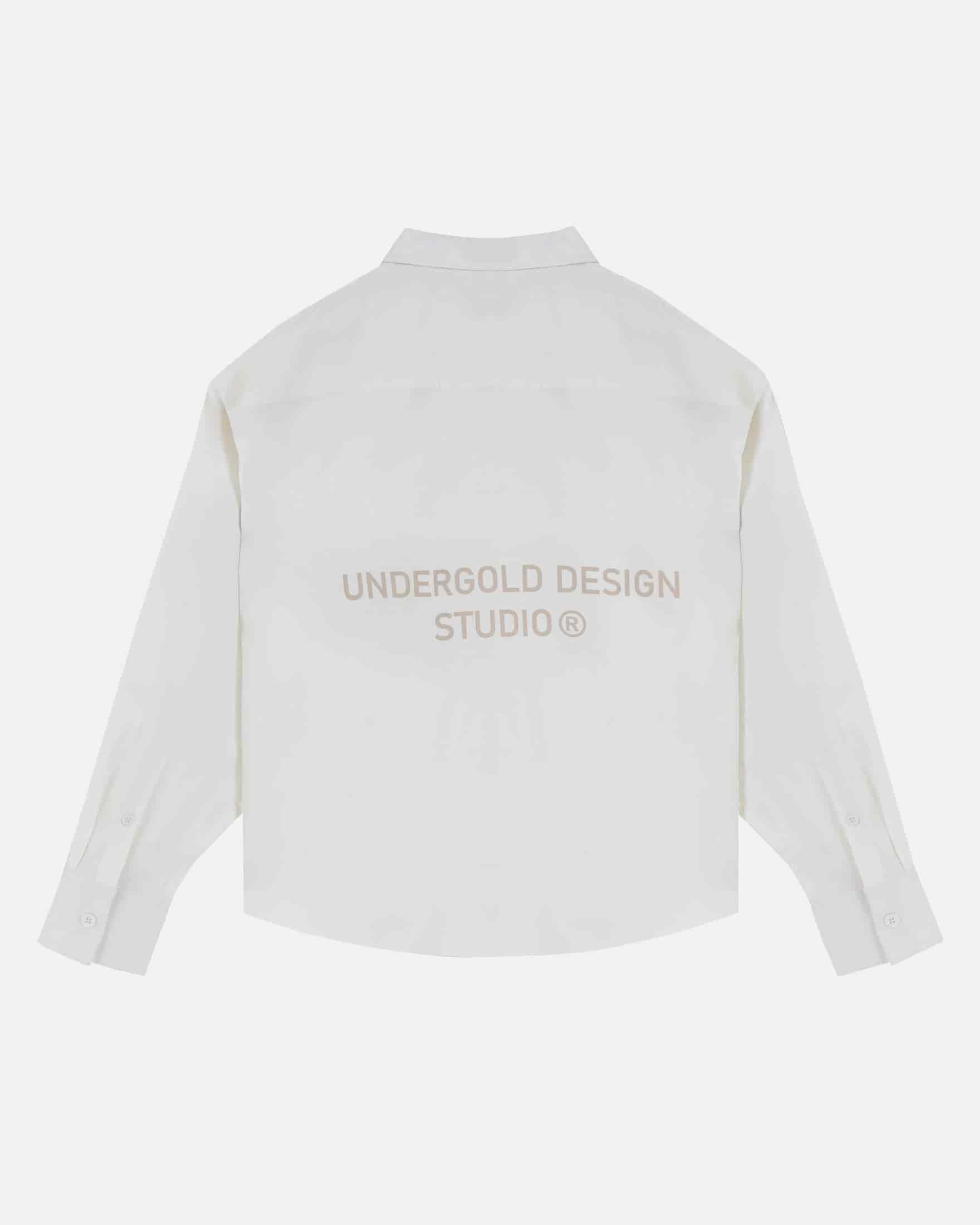 Basics Undergold Design Studio Long Sleeve Boxy Shirt Bone - miniatura 11