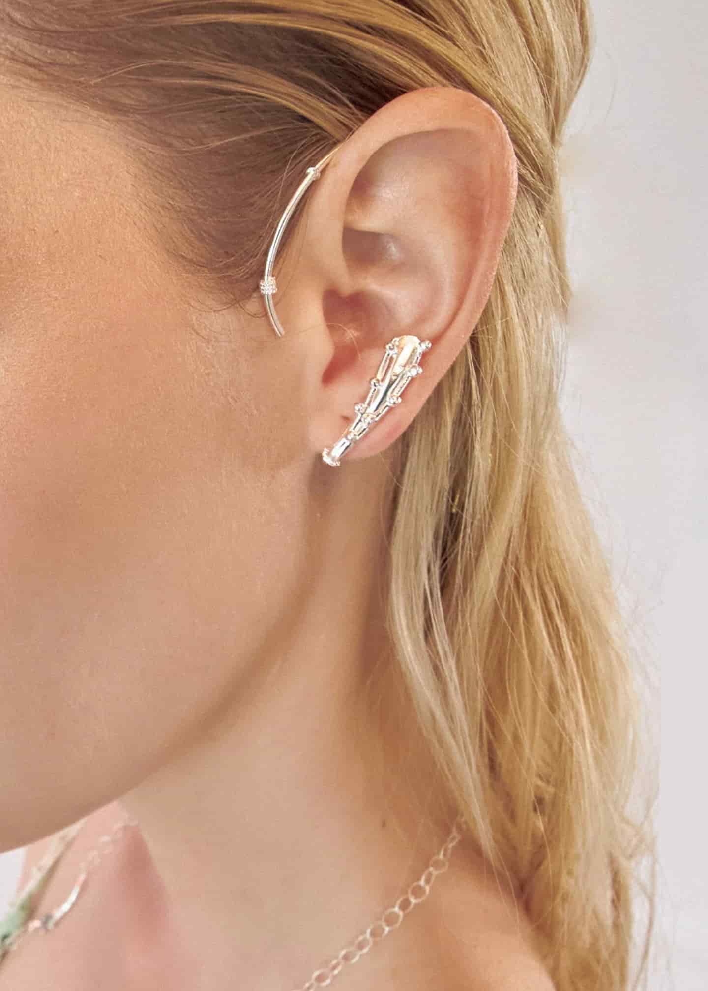 Earcuff Estambre Plata - miniatura 3