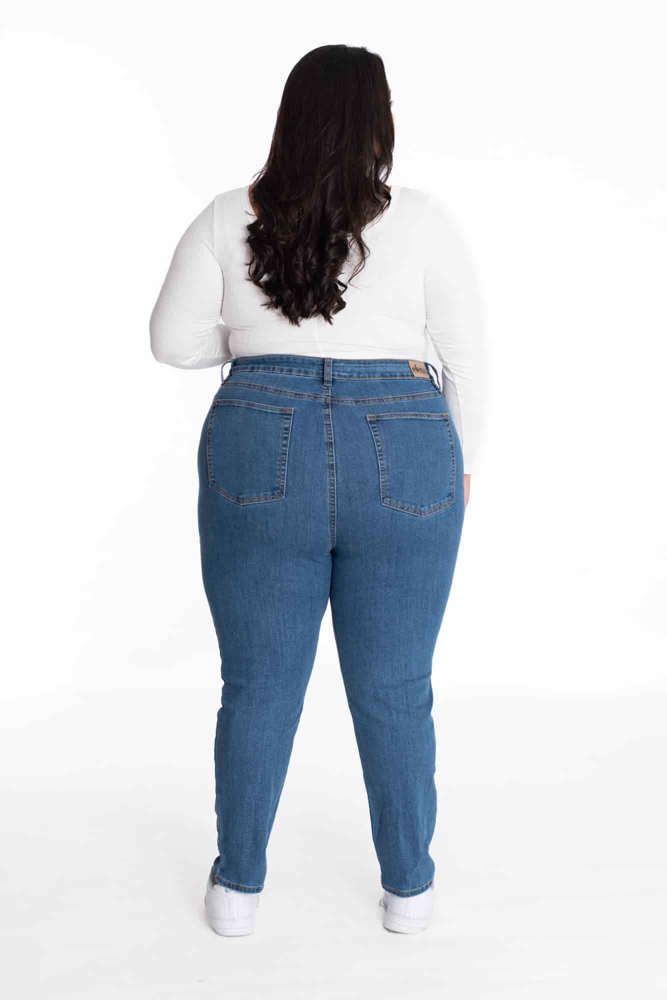 Jean Skinny Azul Medio Roto 407 - miniatura 5