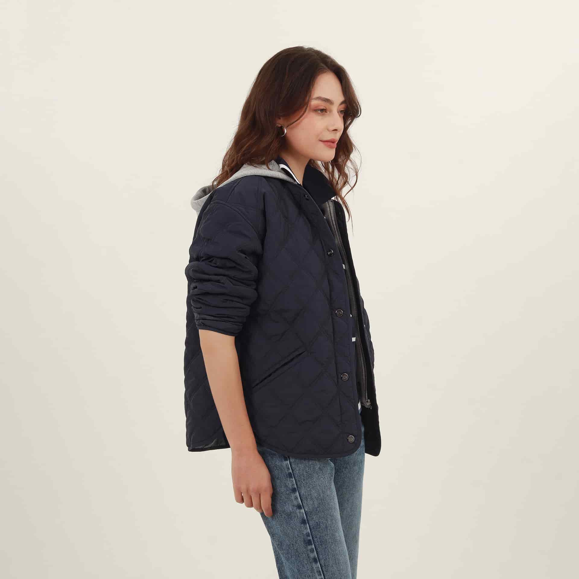 Chaqueta acolchada cuello redondo con capucha y pieza separable - miniatura 3