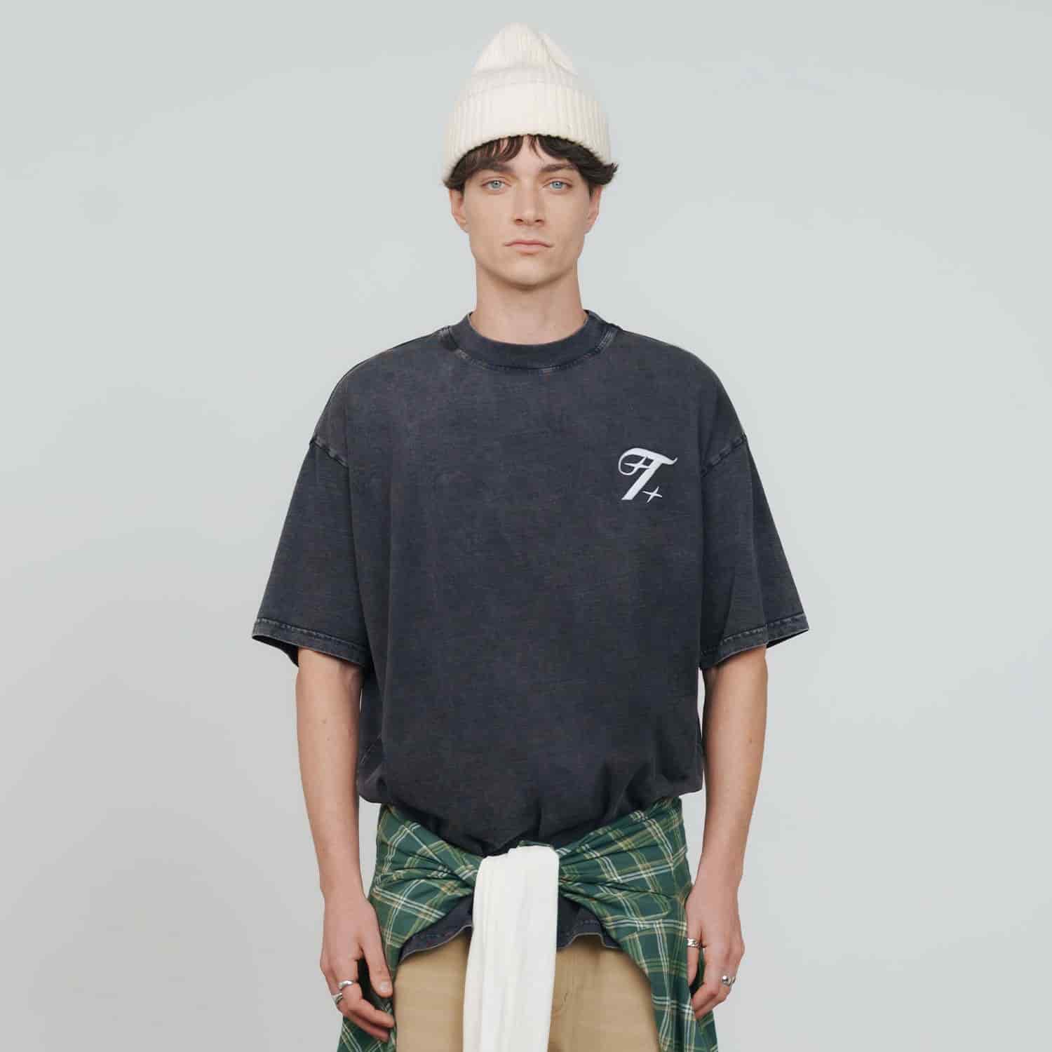 Shadow Oversized T-Shirt - Washed Black - miniatura 2