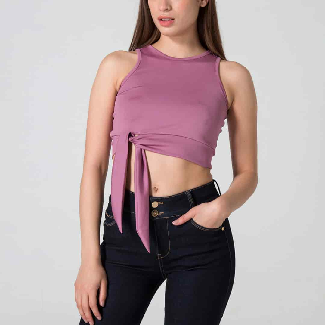 Blusa Crop Manga Sisa Slim Dalia - miniatura 1