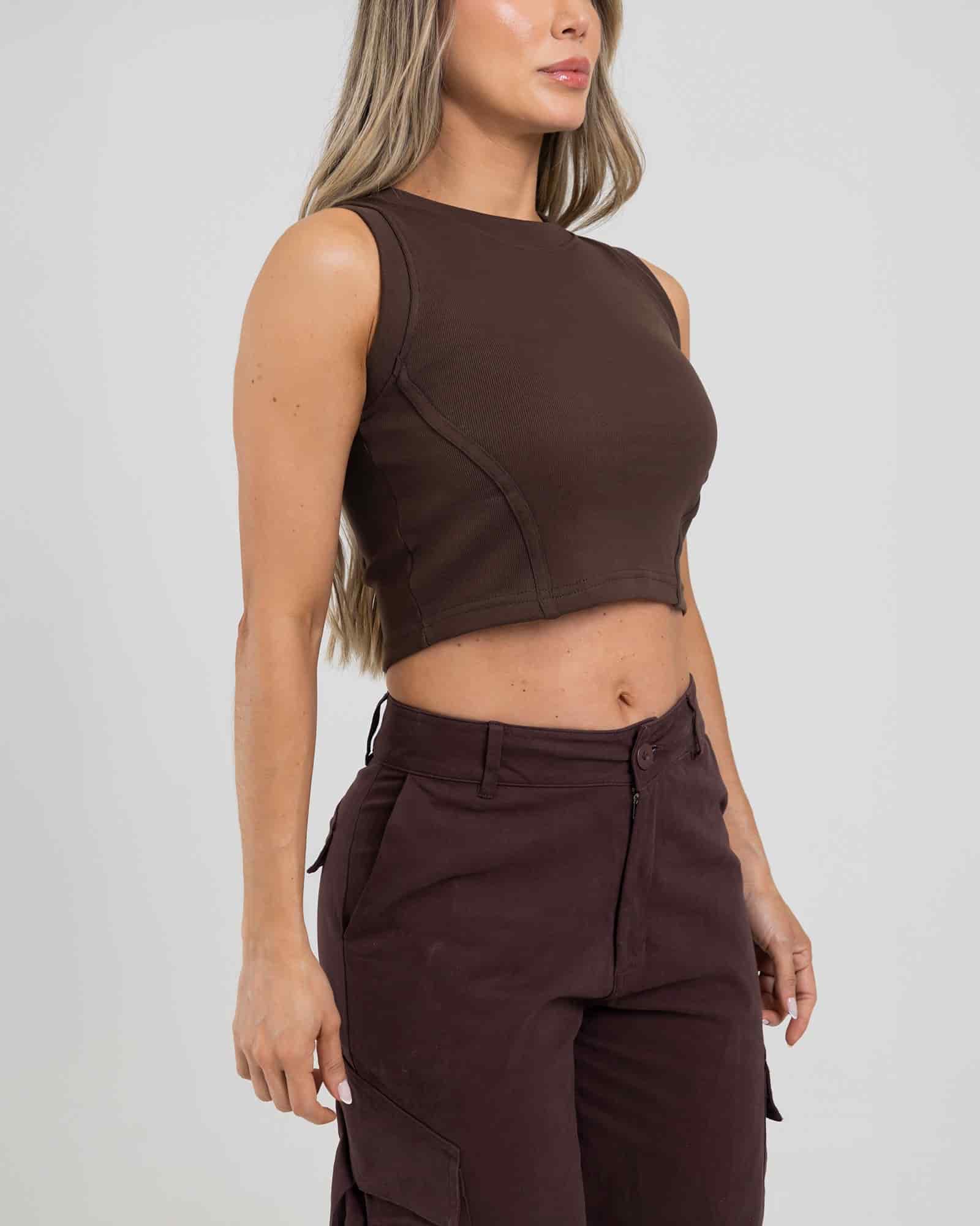 Tank top pure cafe espresso ease genuina - miniatura 2