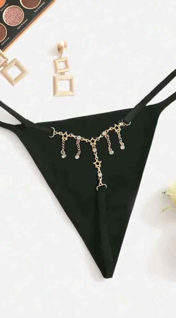 Panty negro con brillantes SH-849192-NEG-M - miniatura 2