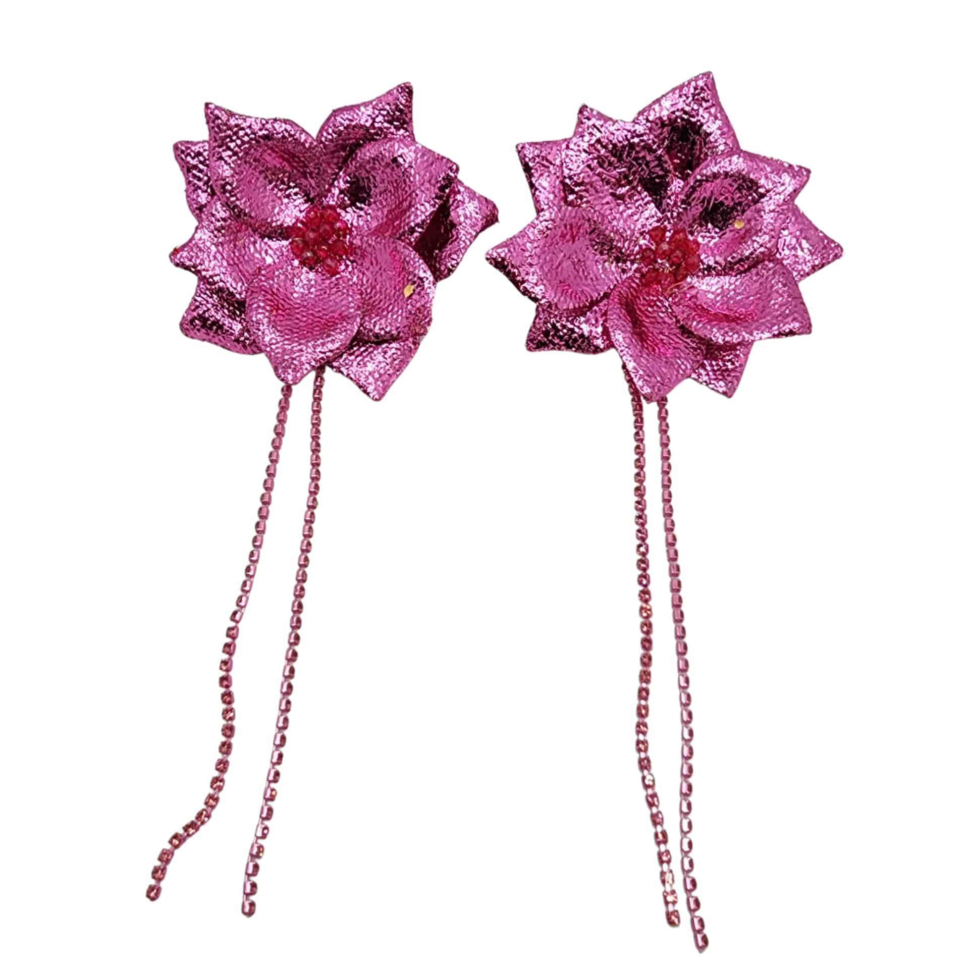 Fuchsia Blossom Earrings - miniatura 1
