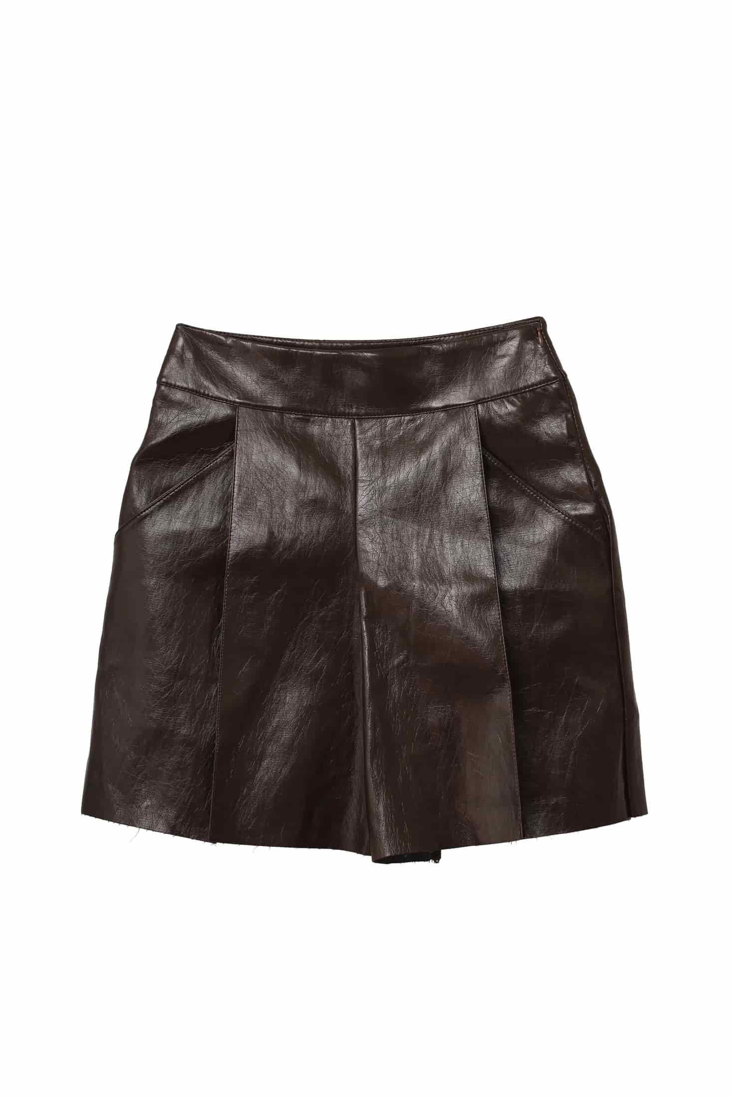 LEATHER SCARLET BERMUDA - miniatura 2