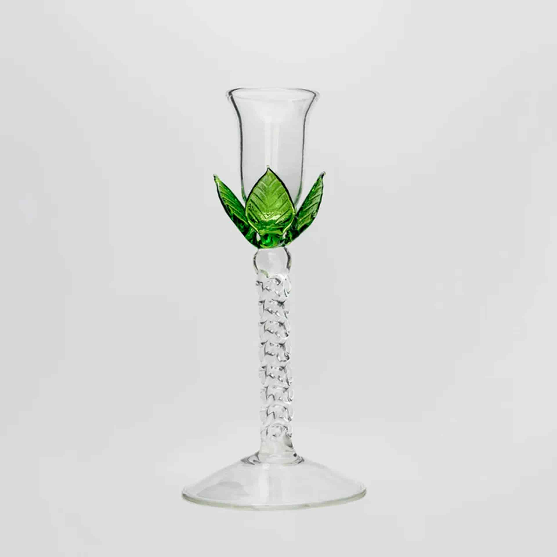 Set Candelabro Hojas de Vidrio L Y M - miniatura 3
