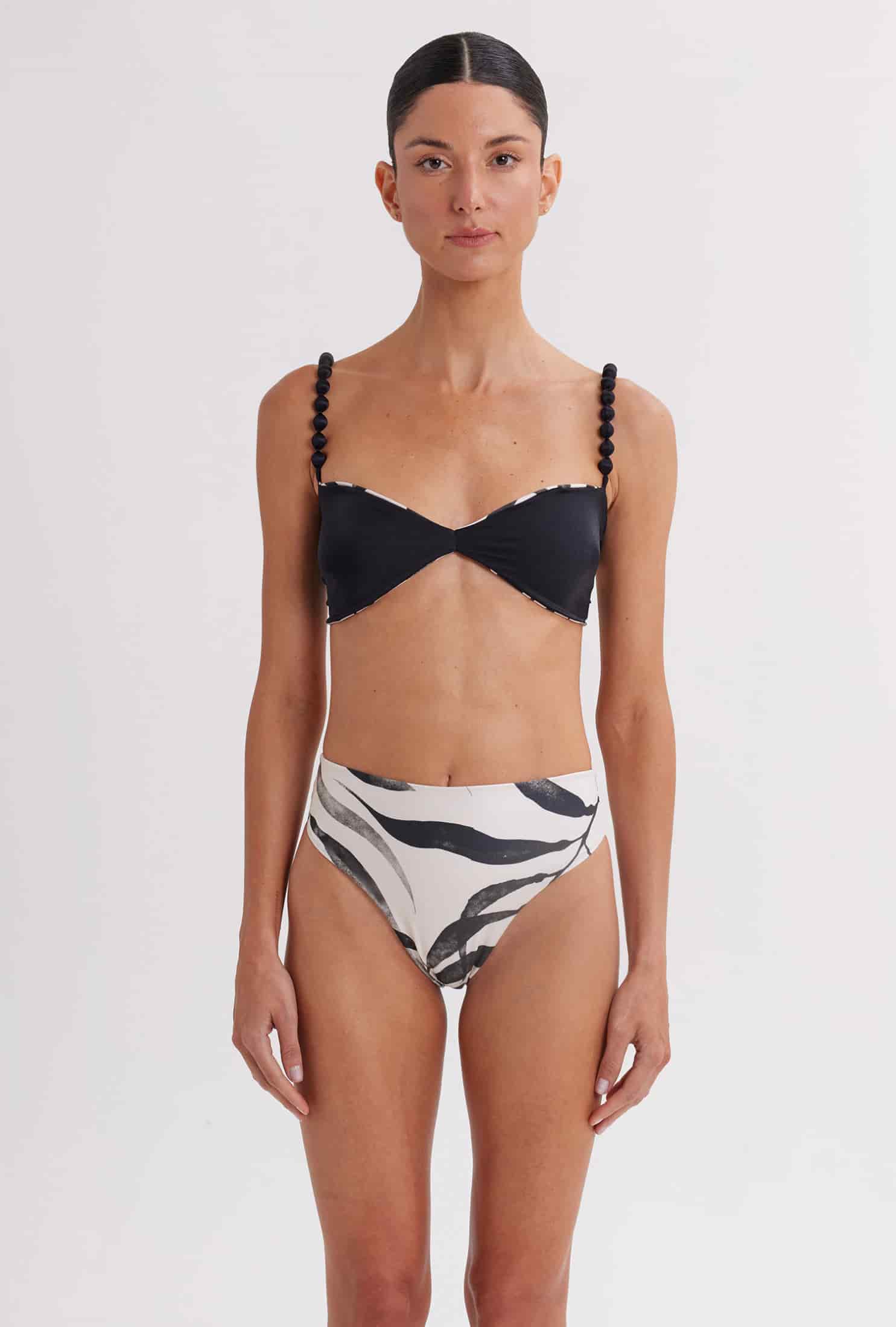 Top de Bikini Reversible Mar Wavy Leaf - miniatura 2