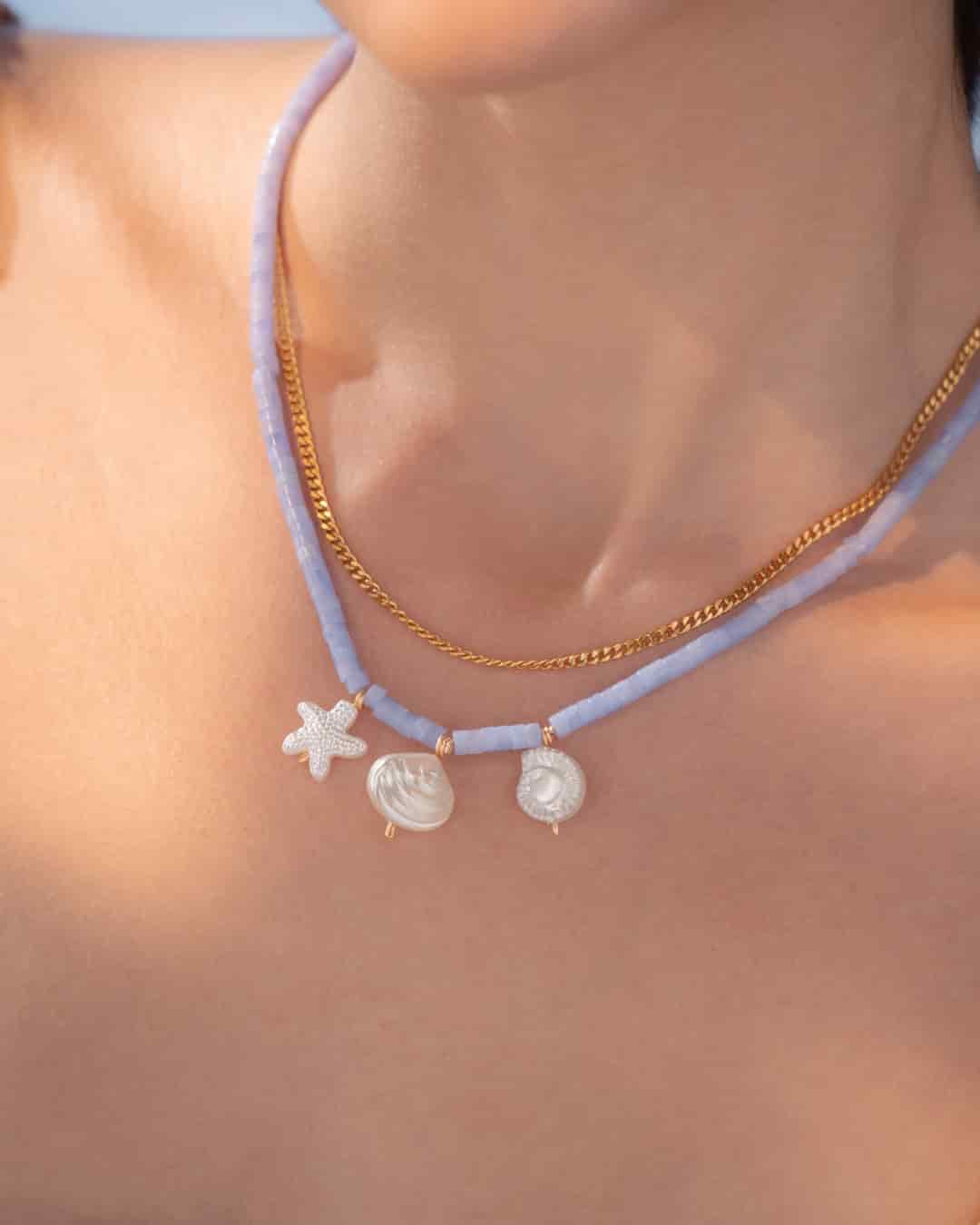 Collar 2 en 1 Mar + Aretes - miniatura 1