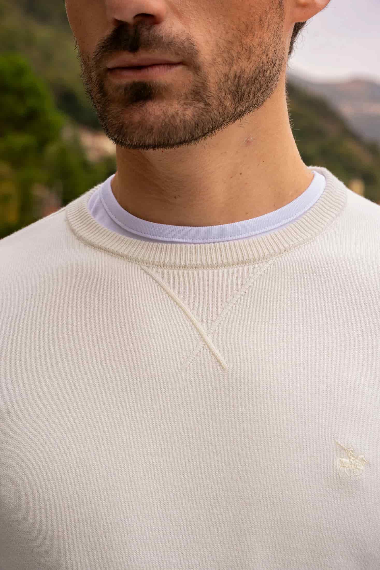 Suéter Crewneck Hombre Hueso - miniatura 4