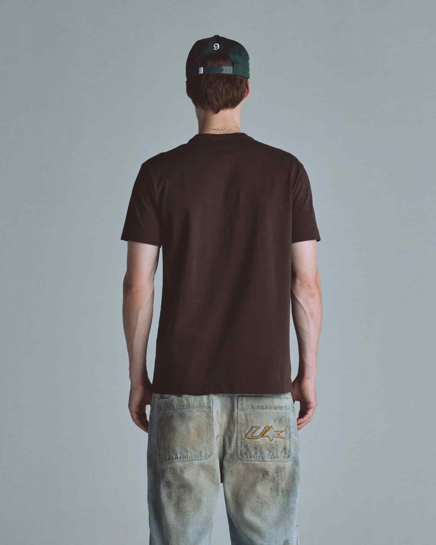 Basics Tiny Logo Regular Fit Tshirt Brown - miniatura 6