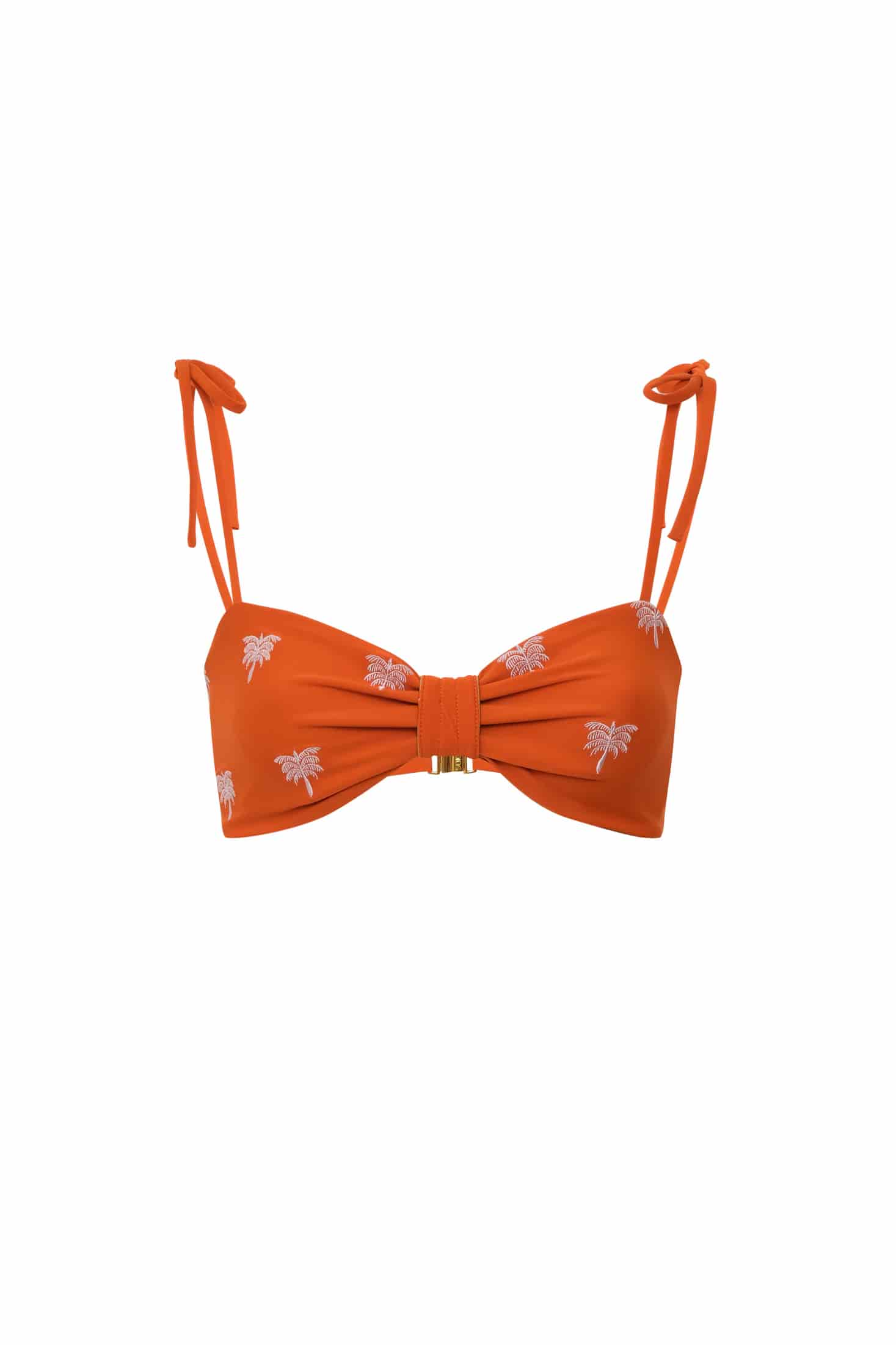 San Miguel Embroidered Top / Orange Lilac Polka Palms - miniatura 2