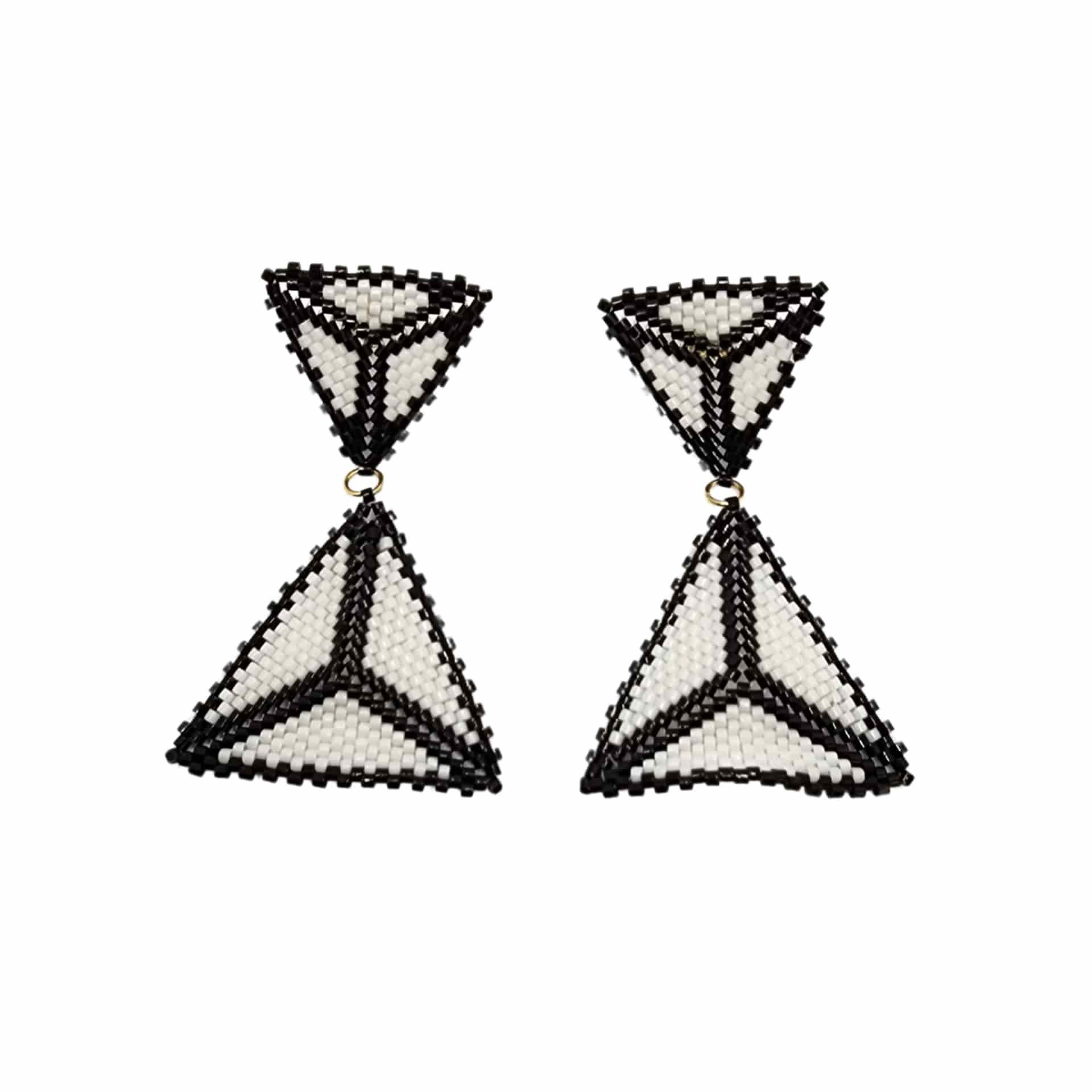 Miyuki Doble Triangle Earrings - miniatura 1